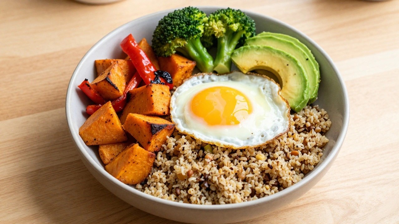 13 Fresh Savory Breakfast Bowl Ideas Featuring Roasted Vegetables and Grains
