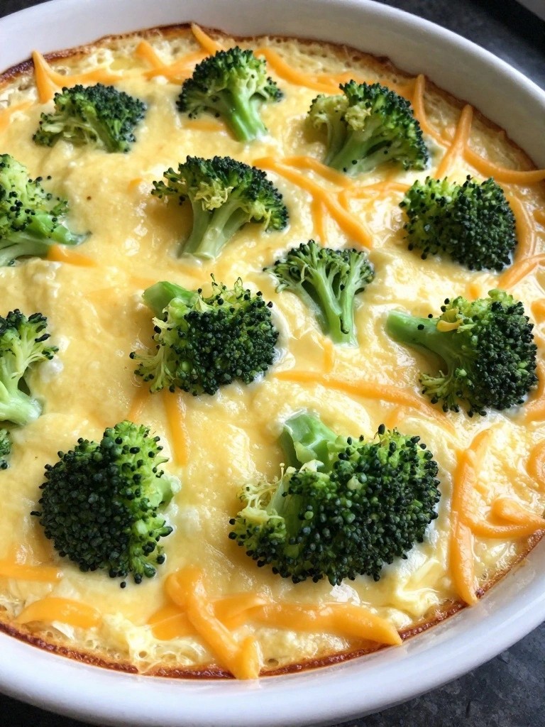 Baked Egg and Broccoli Casserole with Cheddar