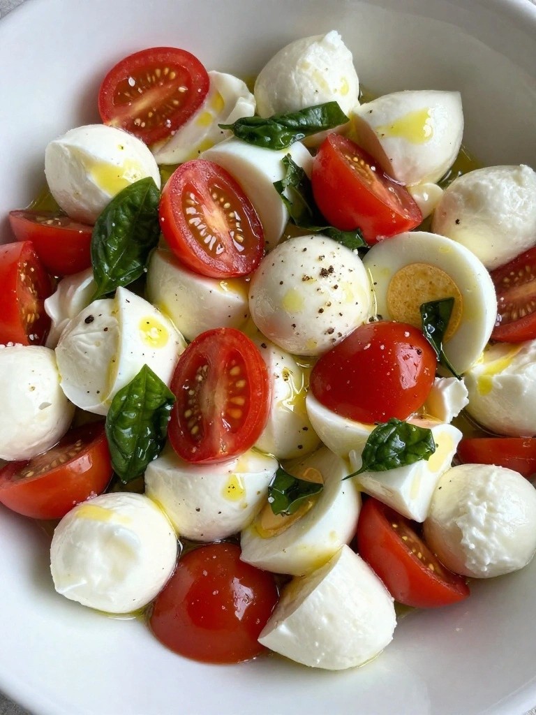 Caprese-Style Egg Salad with Mozzarella and Basil