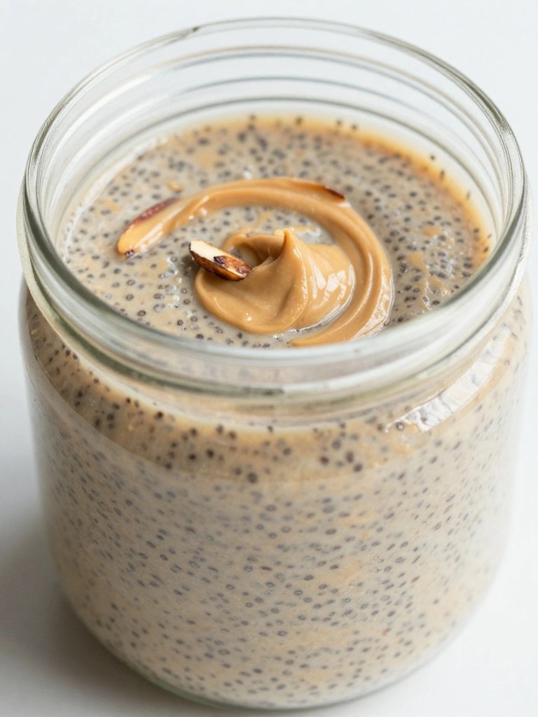 Chia Seed Protein Pudding with Almond Butter