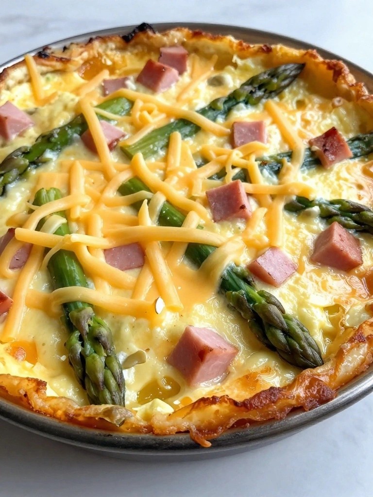 Ham Swiss Asparagus Egg Bake
