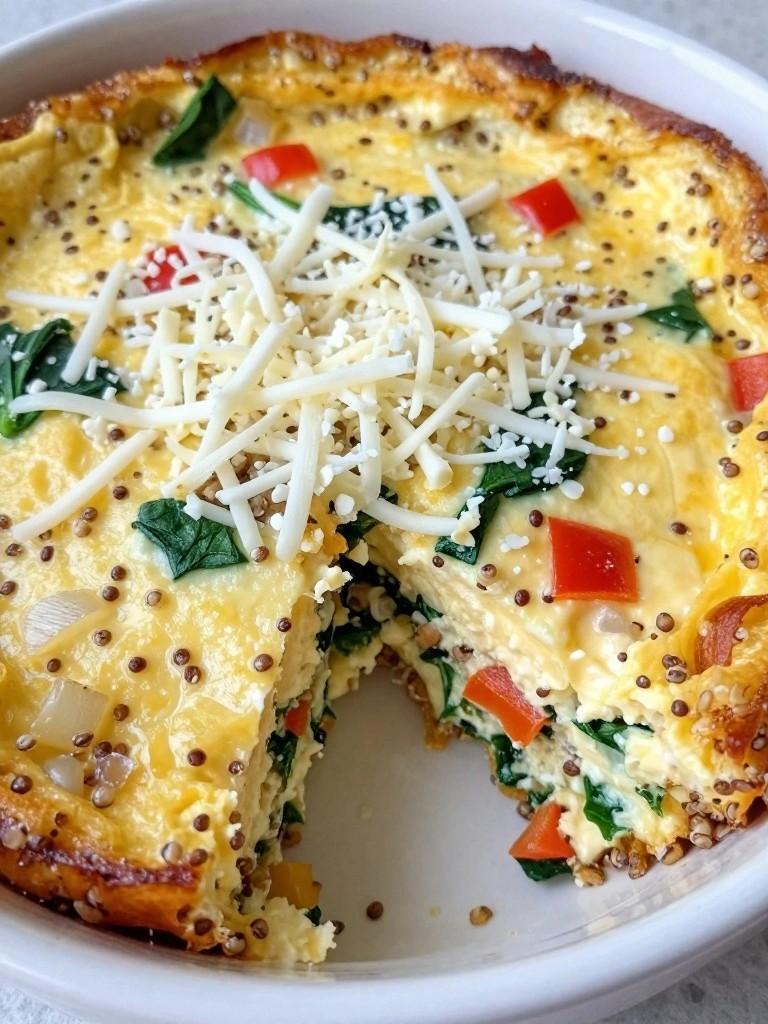 Quinoa Veggie Cottage Cheese Egg Bake