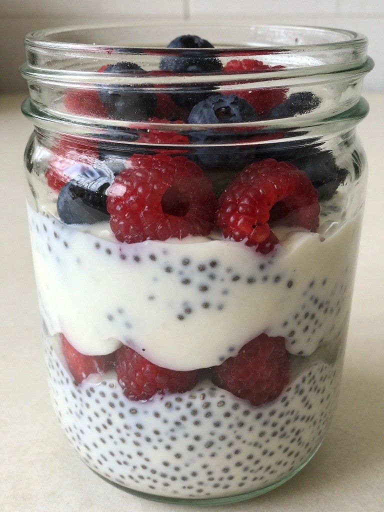 Mixed Berry Chia Pudding Parfaits