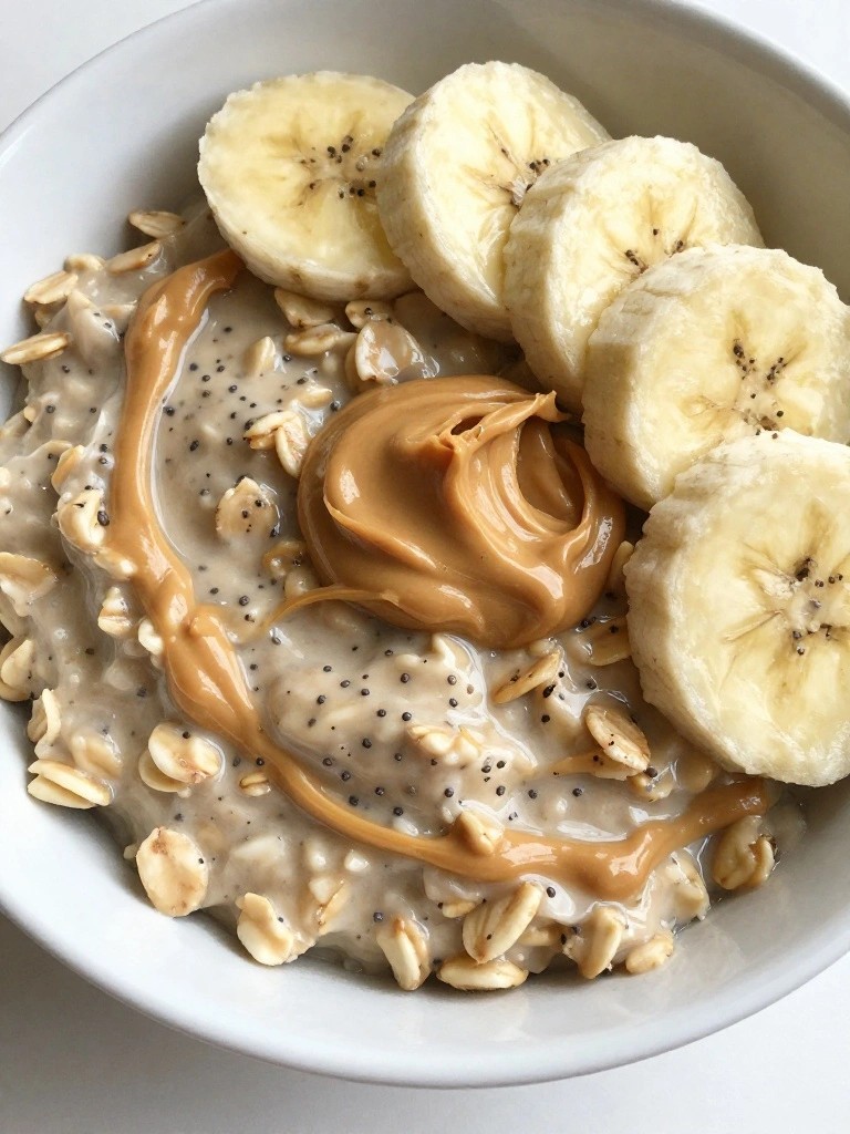 Peanut Butter Banana Protein Overnight Oats