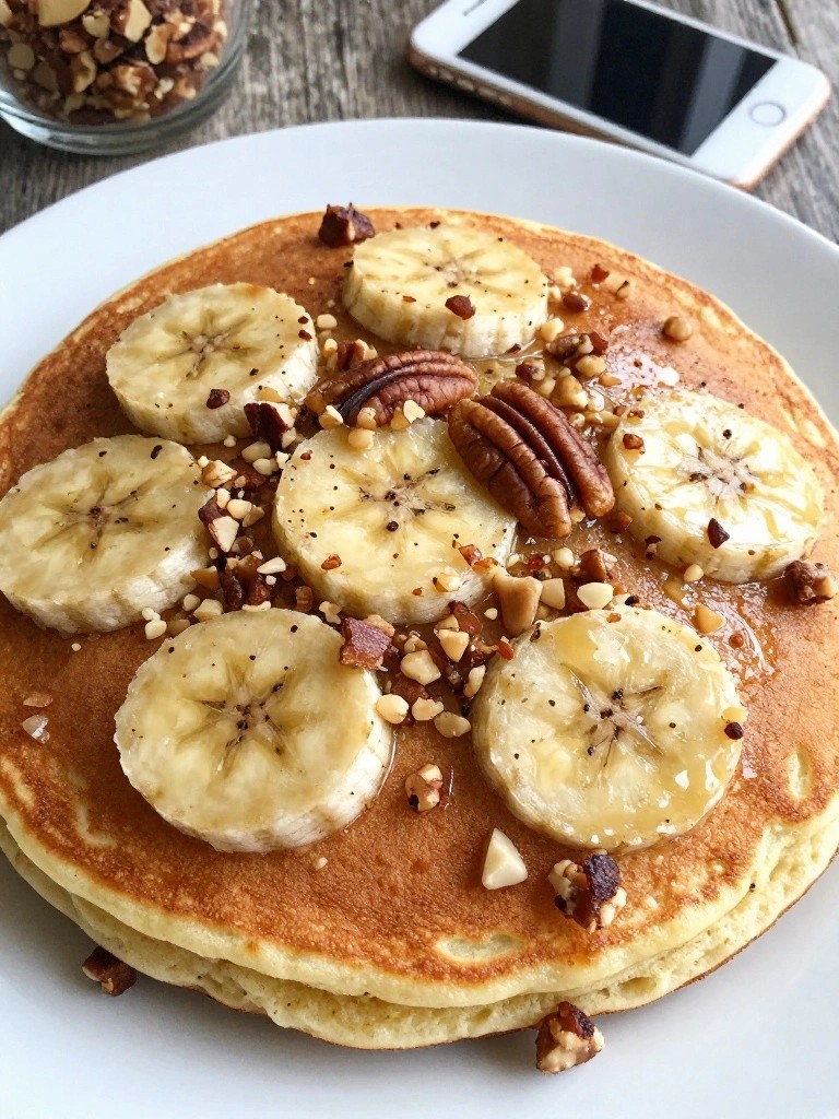 Banana Pecan Breakfast Pancake Bake