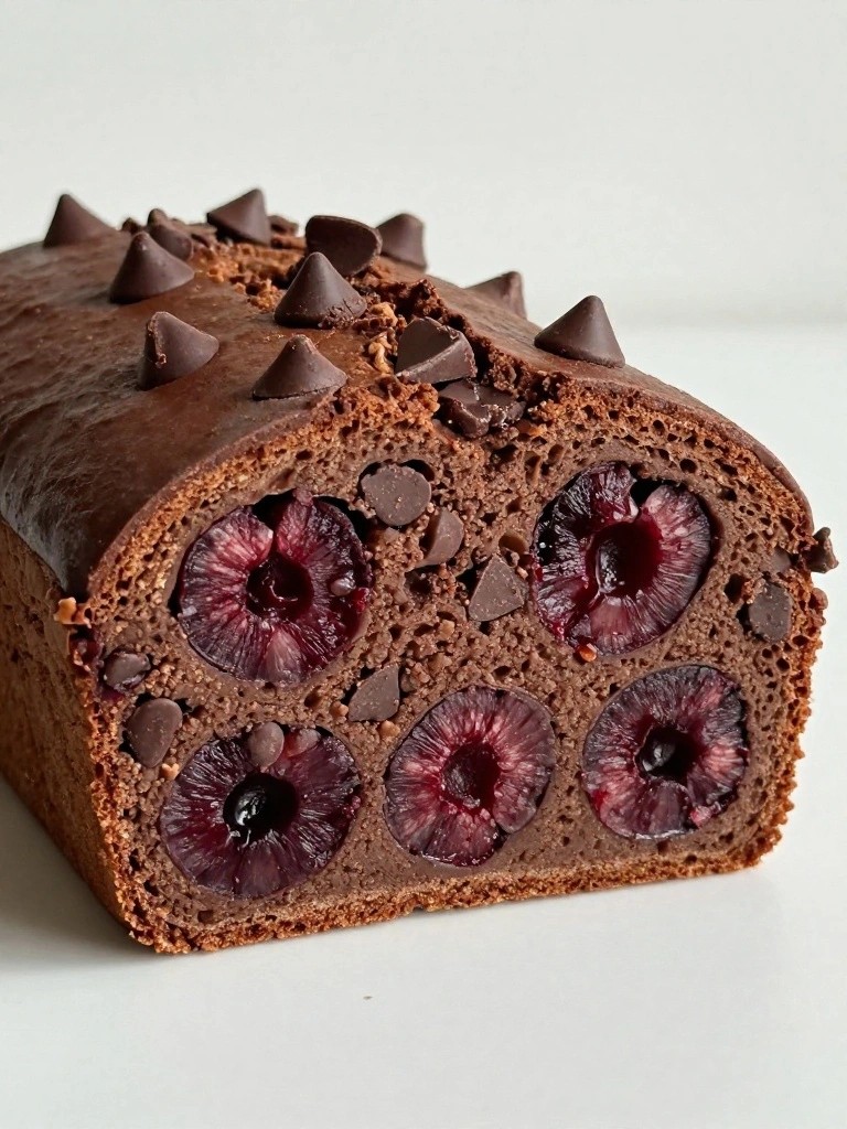 Dark Cherry Chocolate Breakfast Loaf
