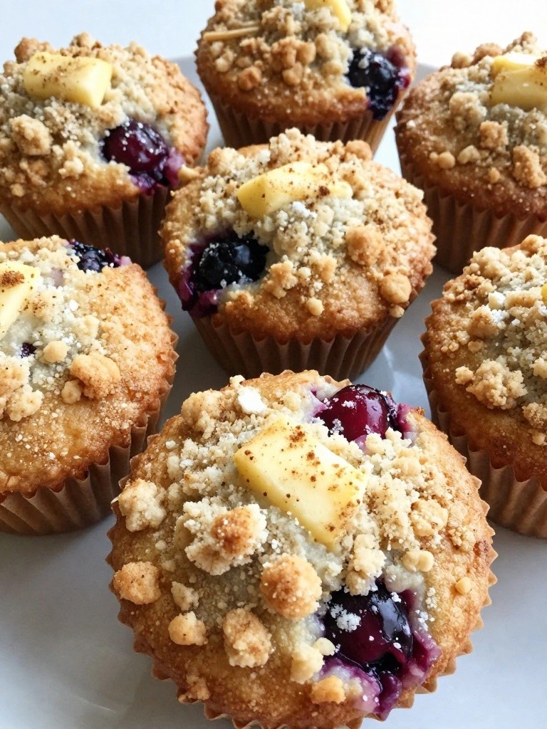 Mixed Berry Streusel Breakfast Muffins
