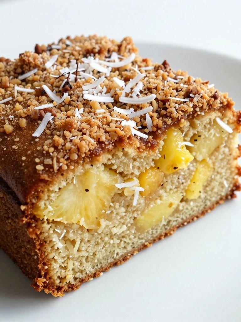 Pineapple Coconut Breakfast Coffee Cake