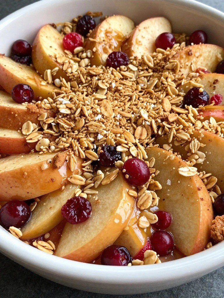 Spiced Apple Cranberry Breakfast Cobbler