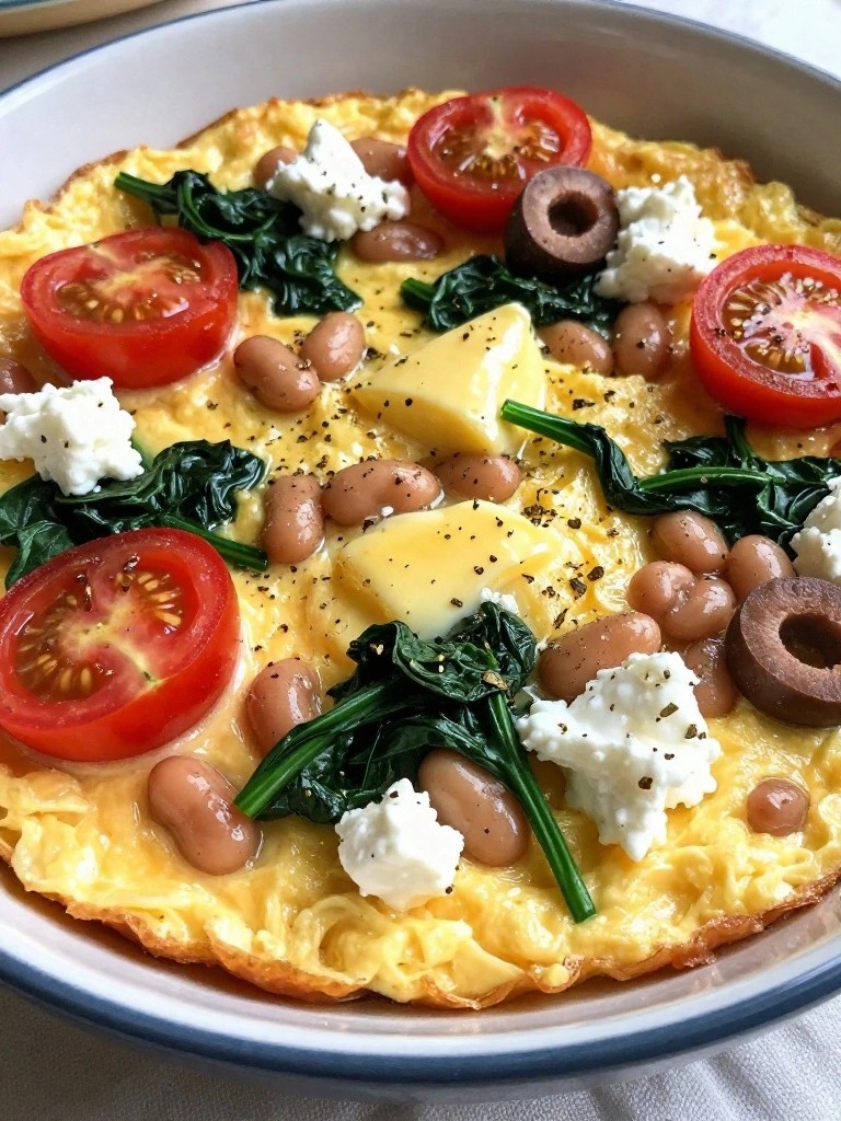 Greek-Style Egg Scramble with Butter Beans and Goat Cheese