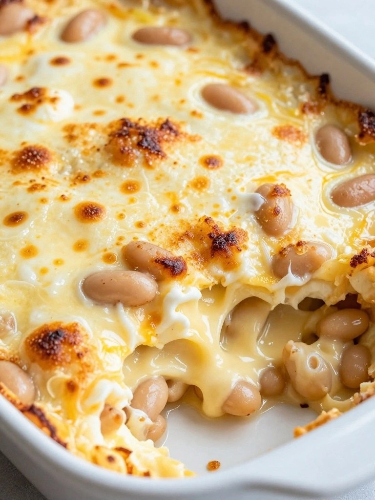 Mozzarella White Bean Breakfast Casserole