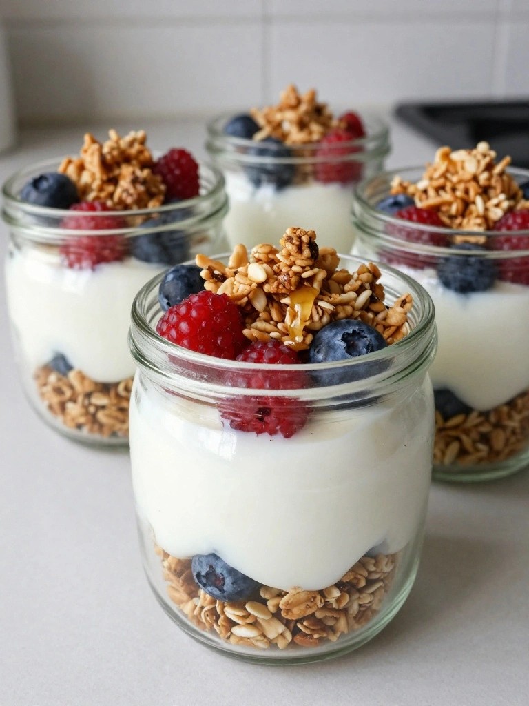 Granola-Topped Greek Yogurt Parfaits