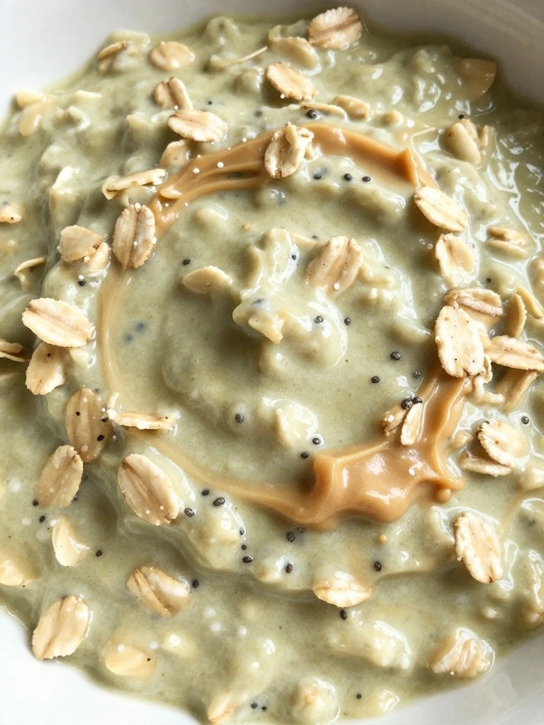 Peanut Butter Matcha Overnight Oats
