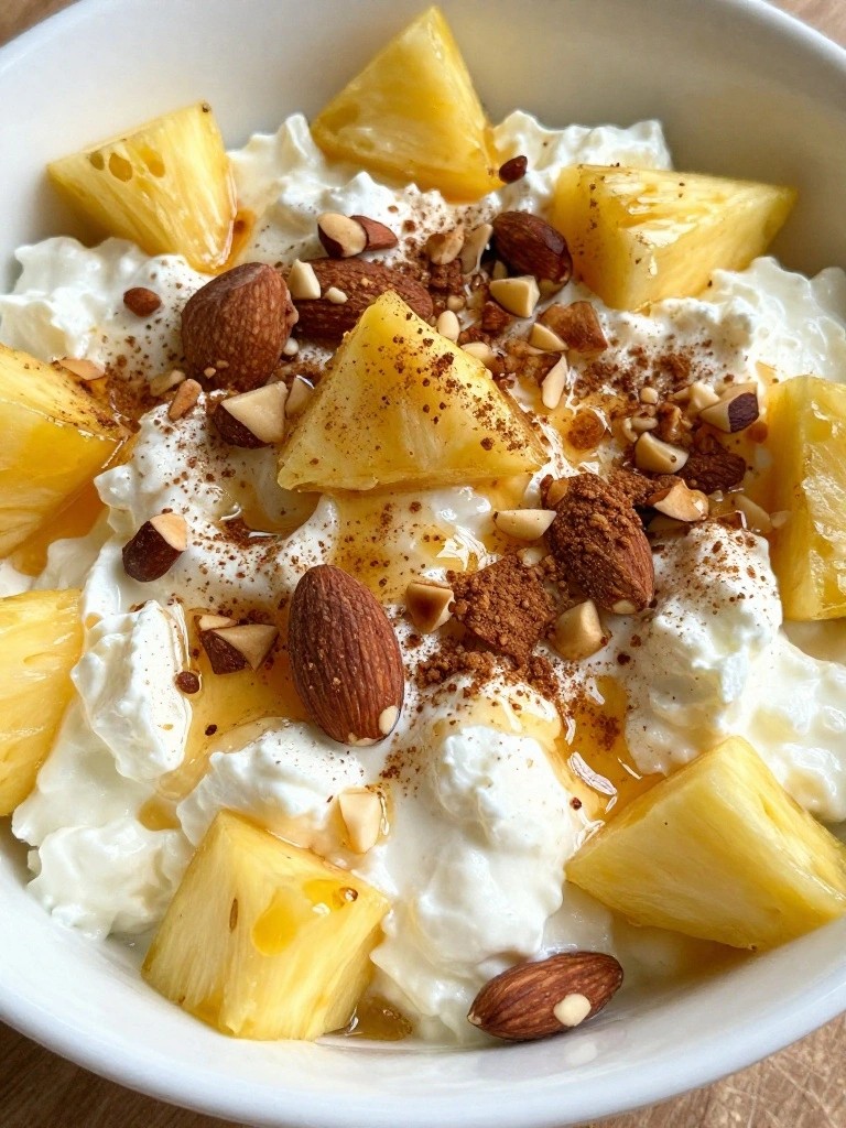Pineapple Cottage Cheese Breakfast Bowls