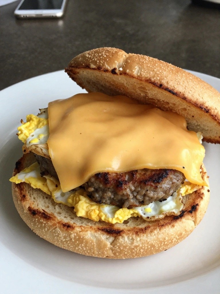 Sausage Egg Breakfast Sandwiches