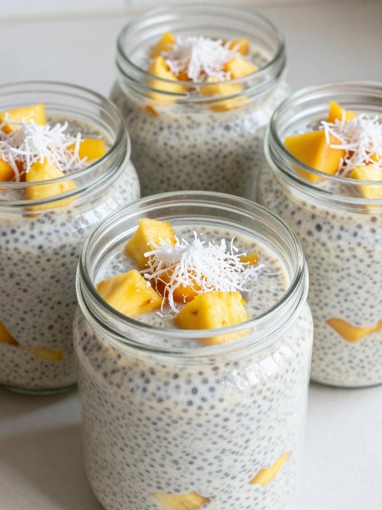 Tropical Chia Pudding Jars