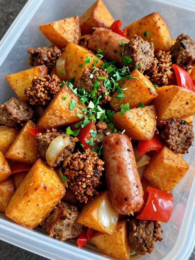 Turkey Sausage Sweet Potato Hash