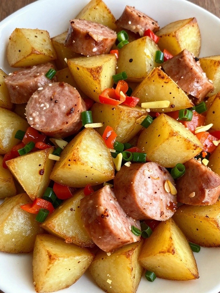 Ginger-Scallion Chicken Sausage Potato Hash