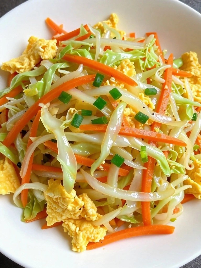 Cabbage Carrot Egg Stir-Fry