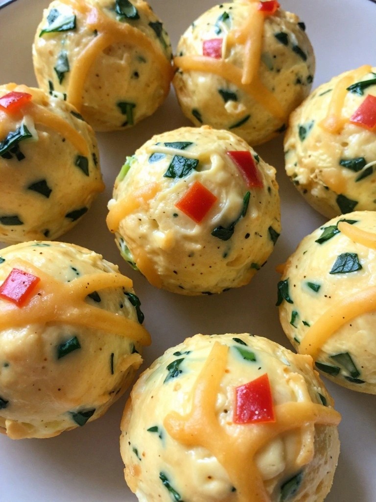 Mini Veggie Egg Bites with Cheddar