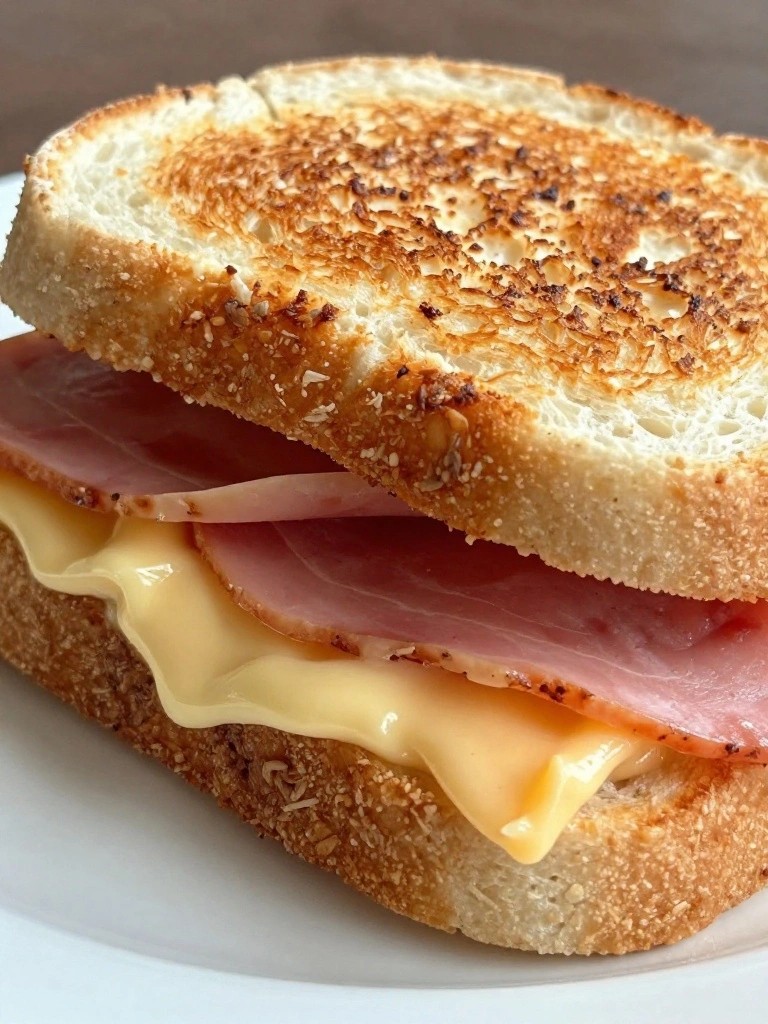 Ham and Cheese English Muffin Sandwich