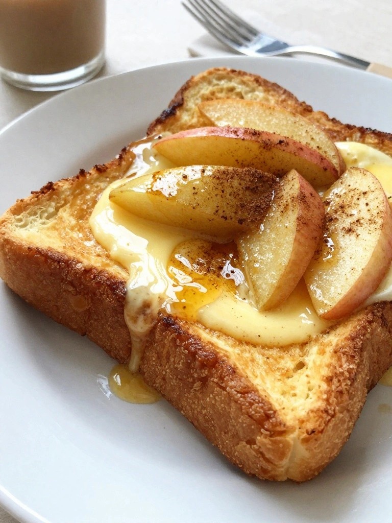 Quick French Toast with Sautéed Cinnamon Apples