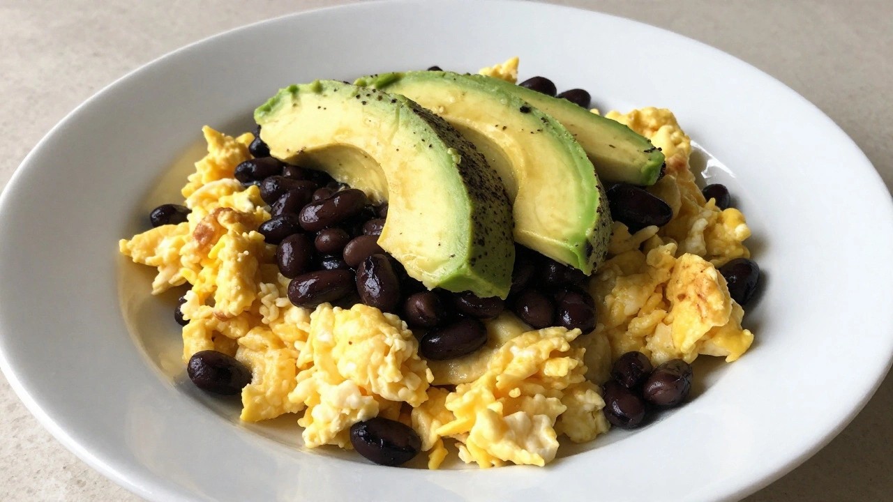 14 Savory High Protein Breakfast Ideas Featuring Eggs Beans and Avocado