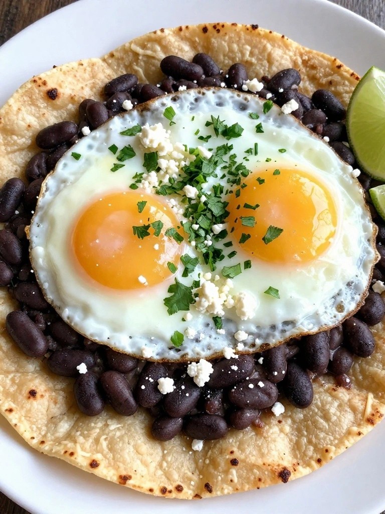 Black Bean Huevos Rancheros with Cotija