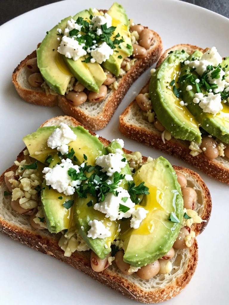 Cannellini Bean and Goat Cheese Avocado Toast