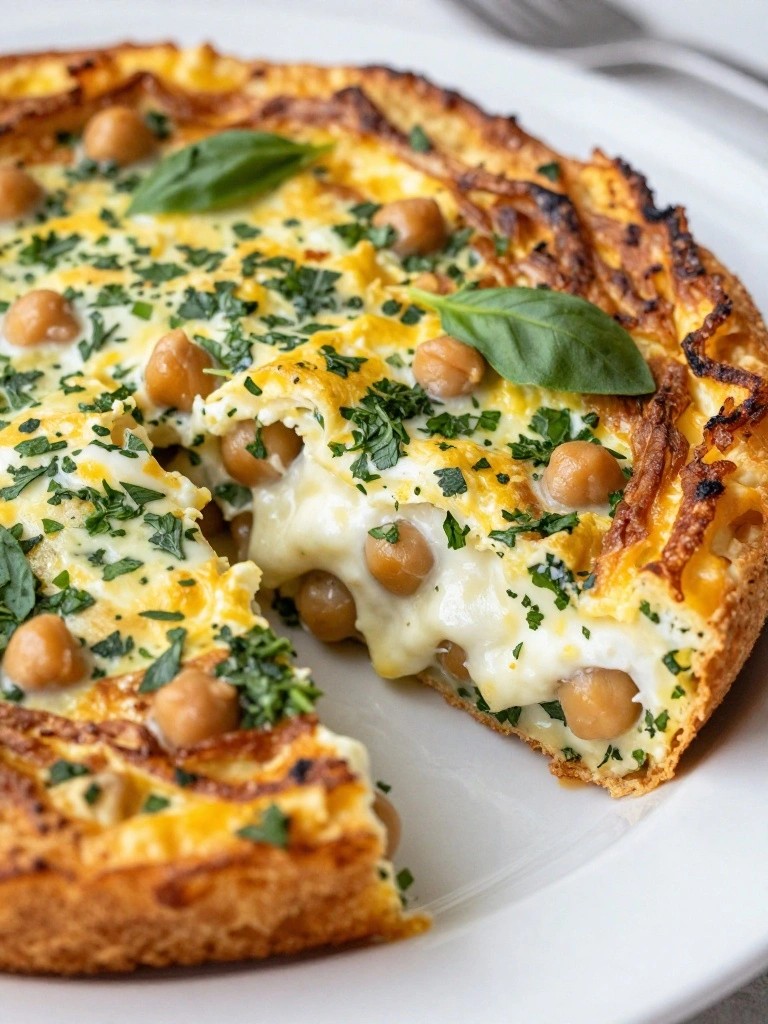 Chickpea and Mozzarella Herb Frittata