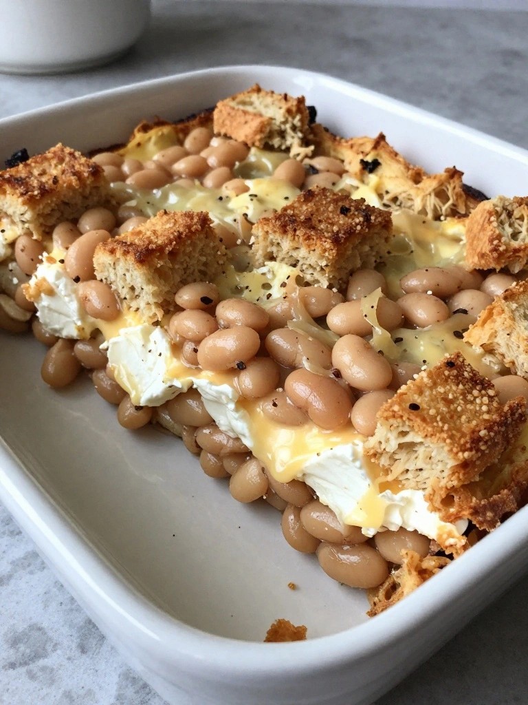 White Bean and Brie Savory Breakfast Strata