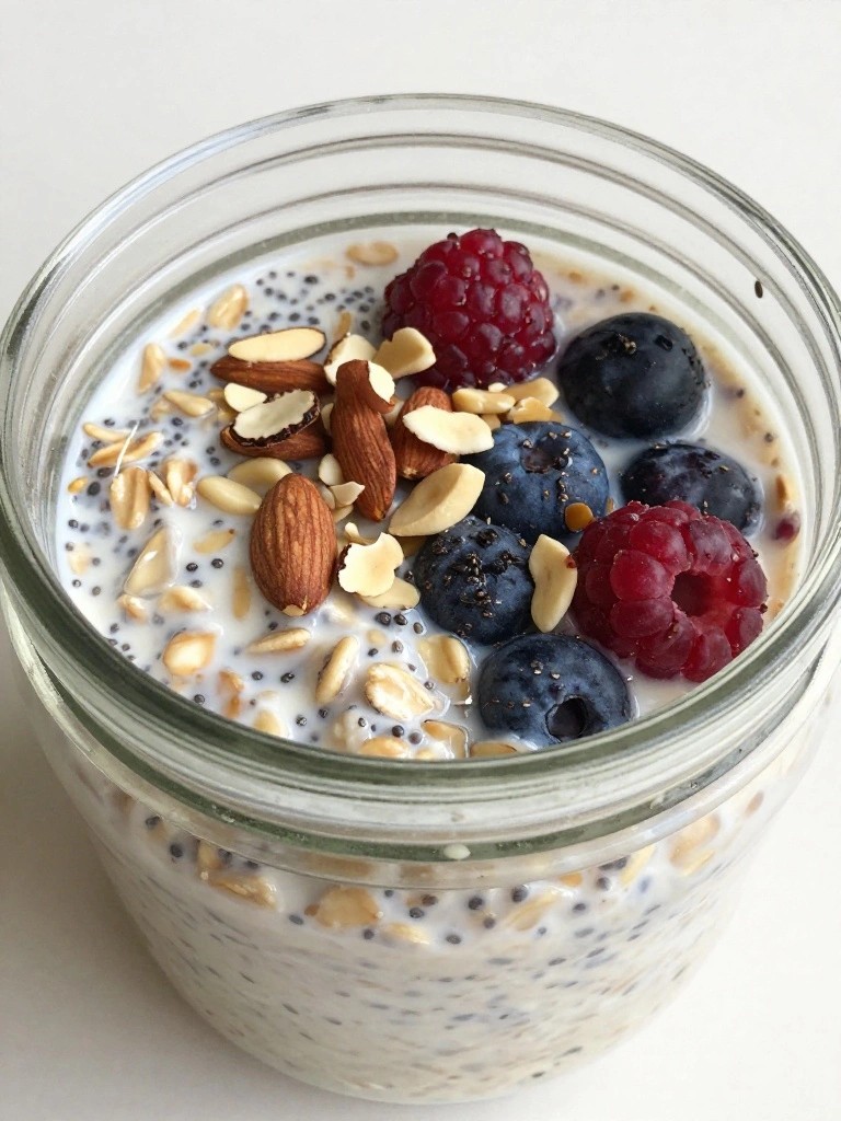 Berry Almond Overnight Oats