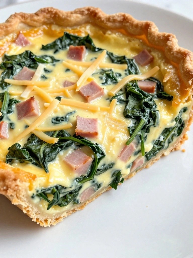 Ham, Spinach, and Swiss Quiche