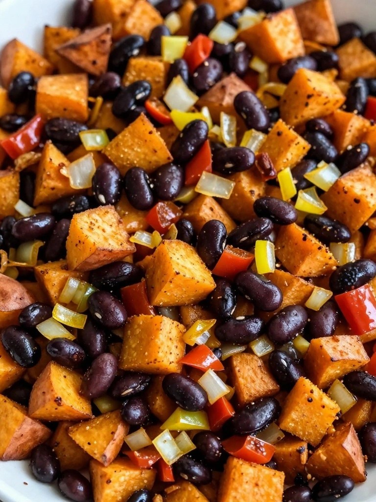 Sweet Potato and Black Bean Breakfast Hash