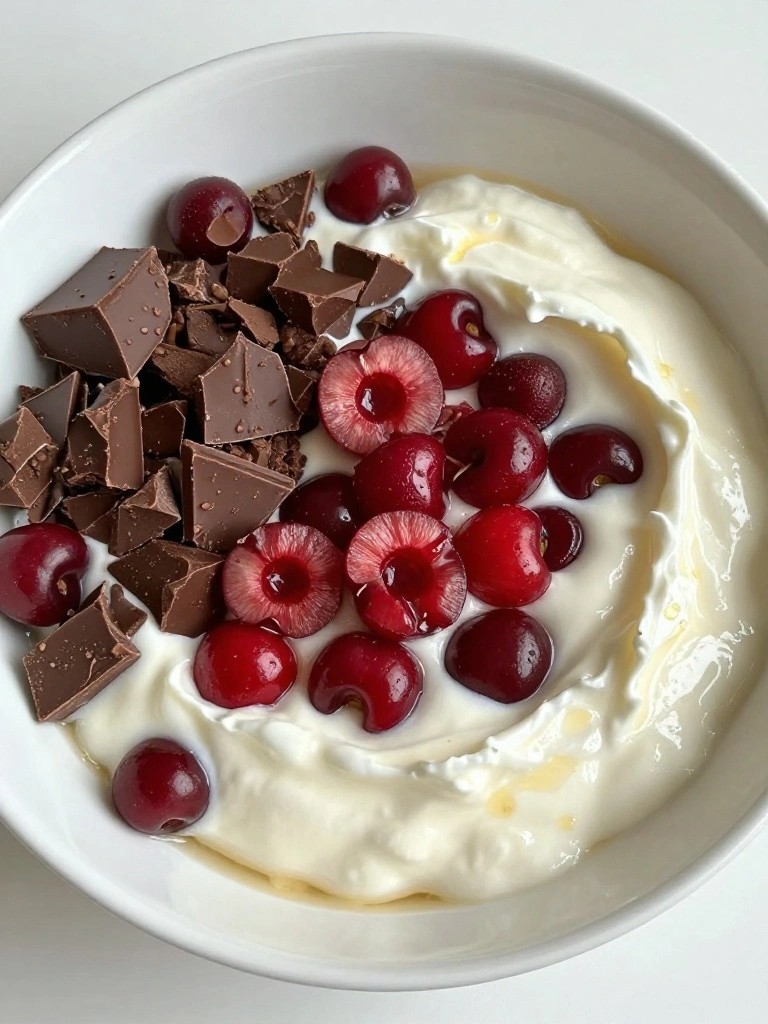 Cherry Dark Chocolate Greek Yogurt Bowl