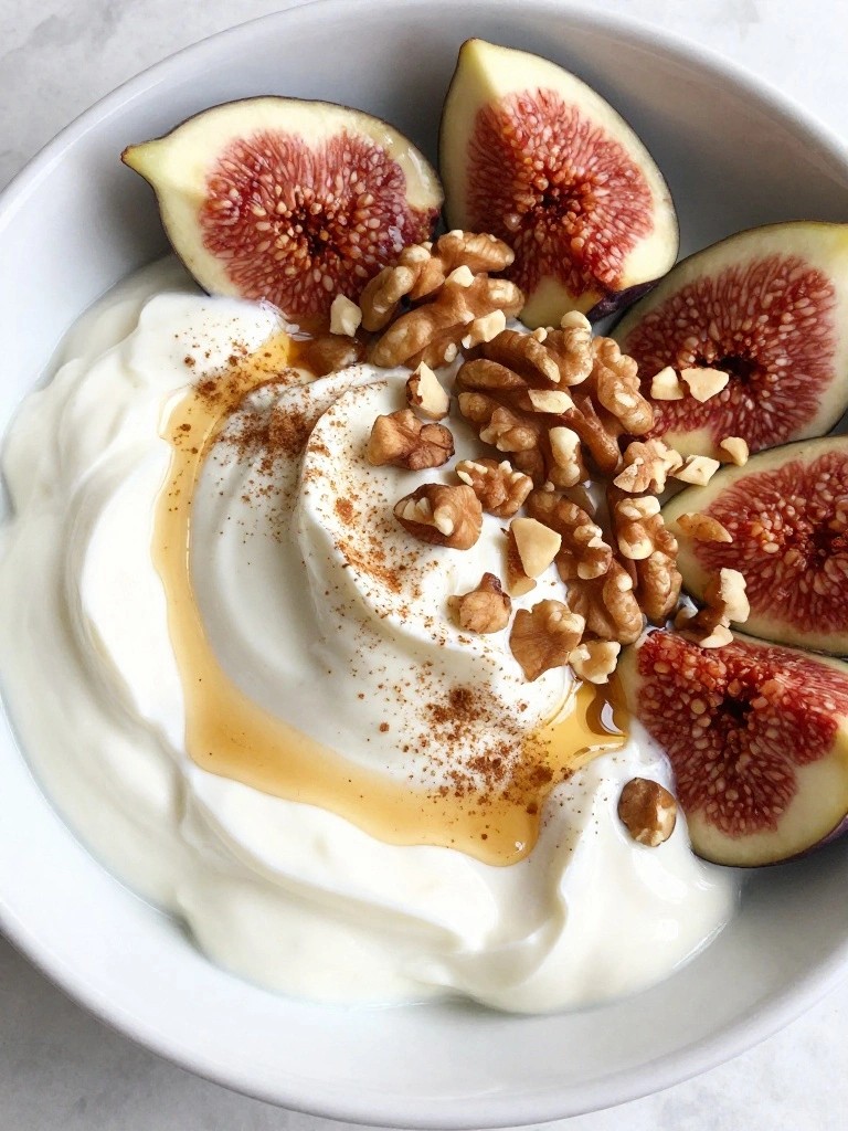 Fig Walnut Cinnamon Greek Yogurt Bowl