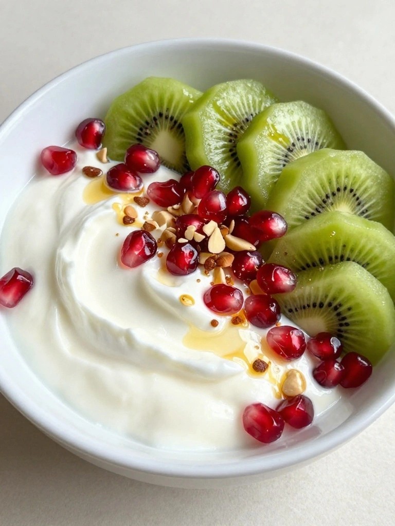 Kiwi Pomegranate Greek Yogurt Bowl