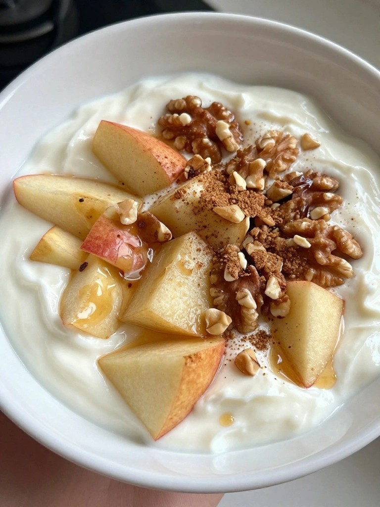Spiced Apple Walnut Greek Yogurt Bowl