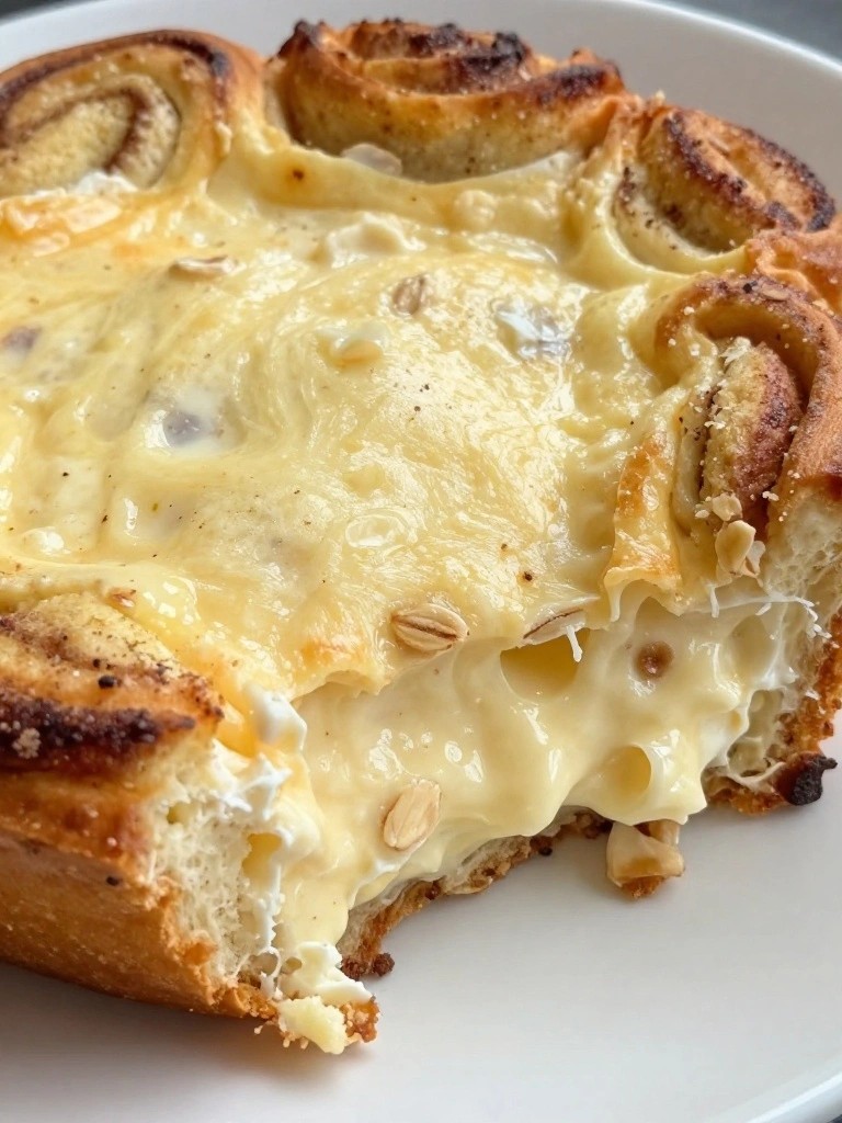 Cinnamon Roll Inspired Cottage Cheese Breakfast Casserole