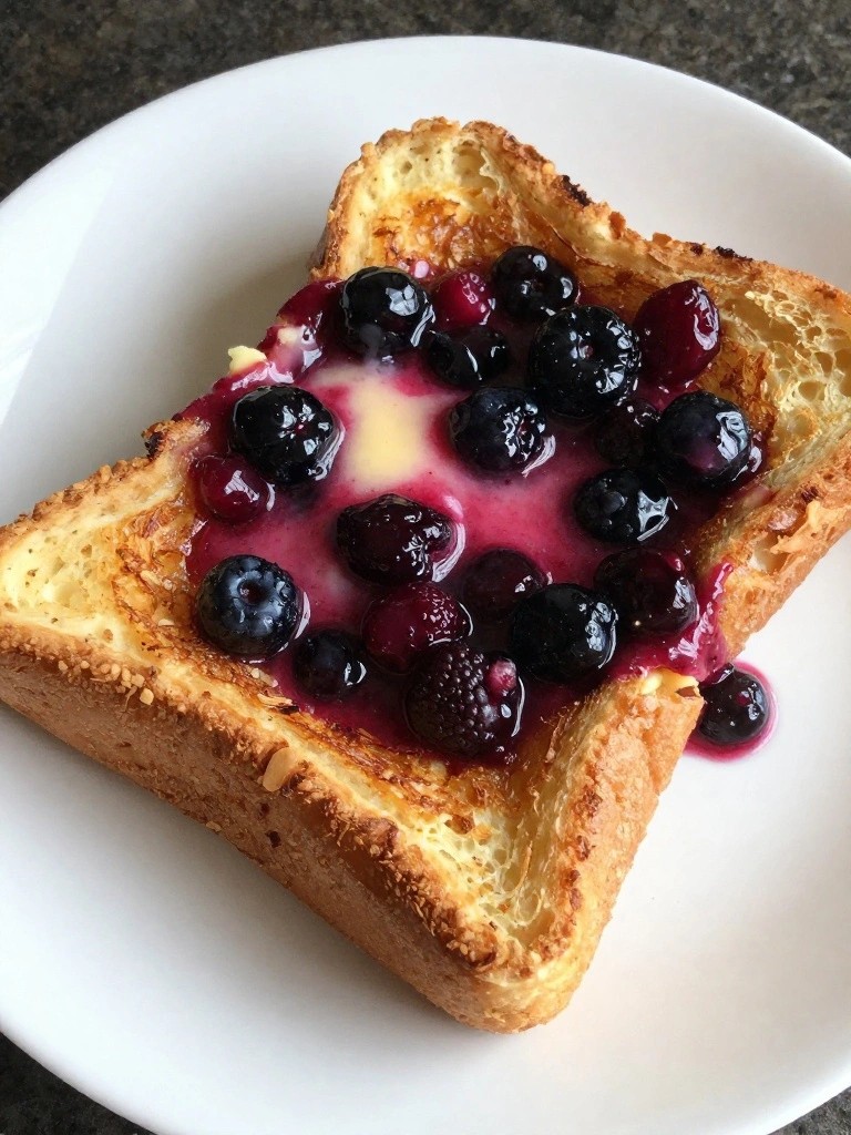 Cottage Cheese French Toast Bake with Mixed Berries