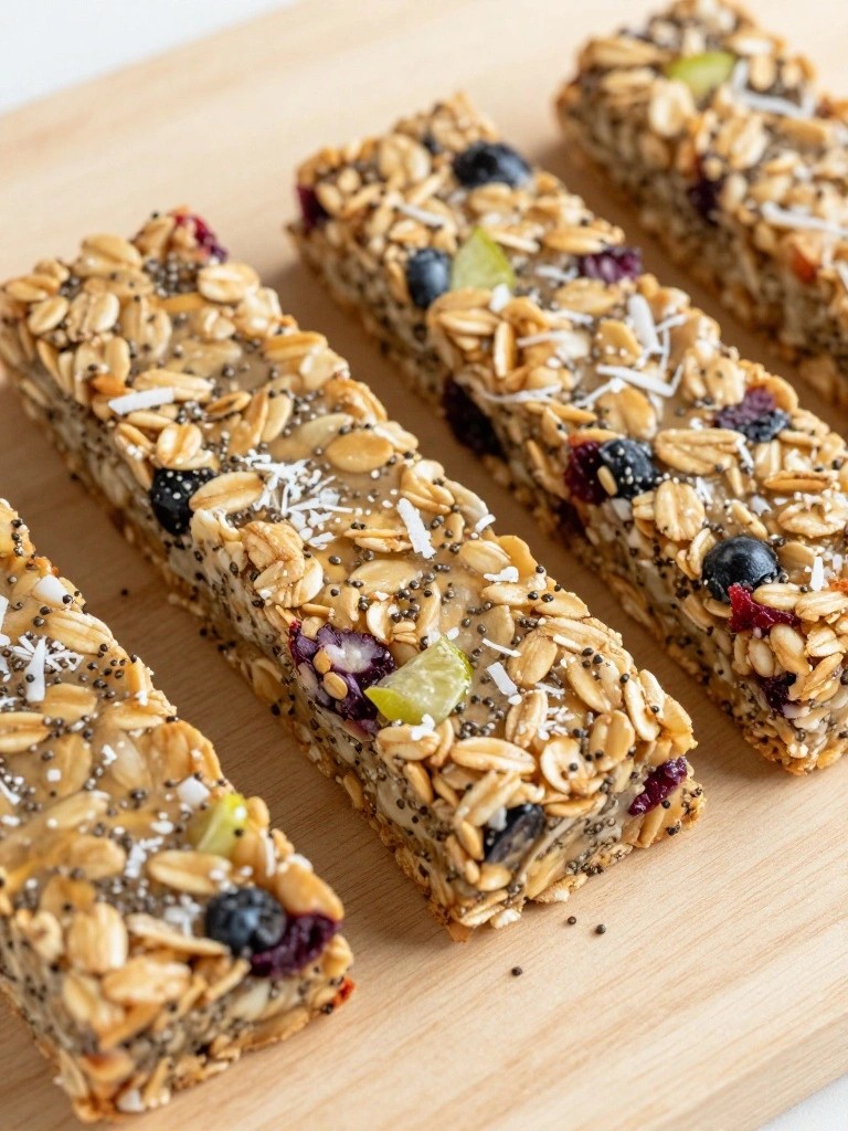 Coconut Lime Berry Chia Protein Oat Bars