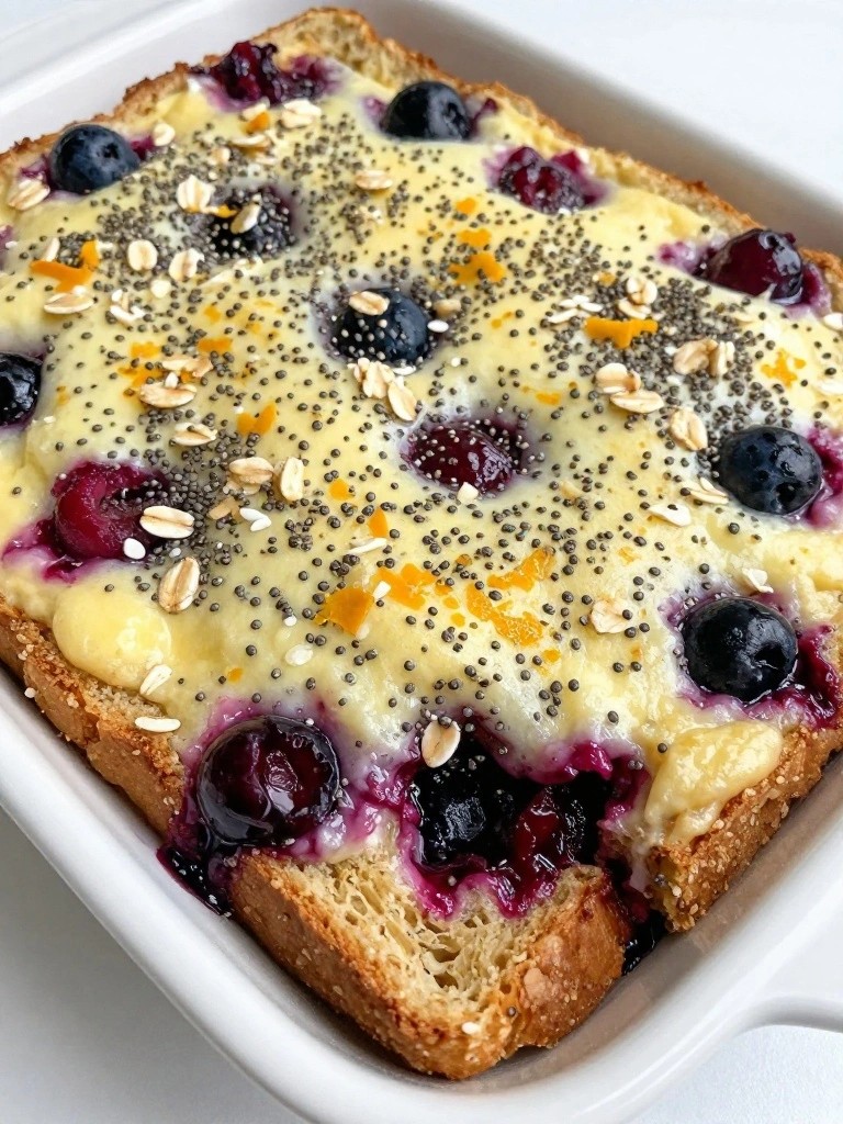 Vanilla Orange Berry Chia French Toast Casserole