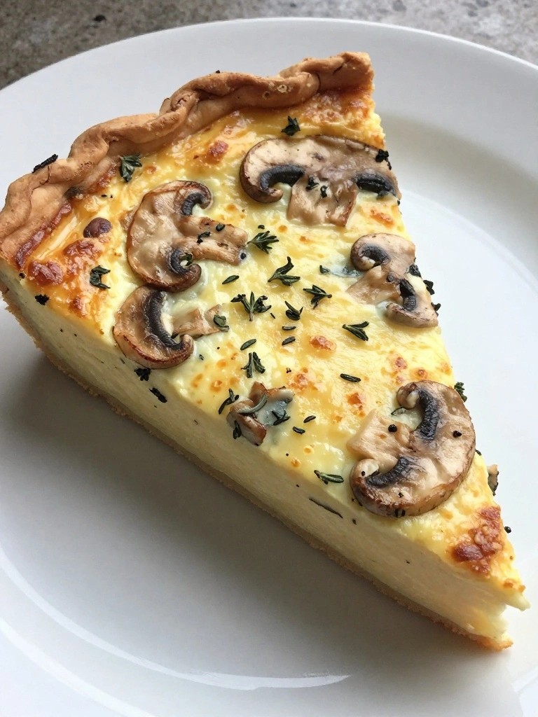 Mushroom Thyme and Gruyère Crustless Quiche