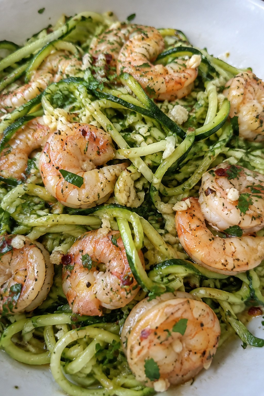 Garlic Butter Shrimp and Zucchini Noodle Stir-Fry