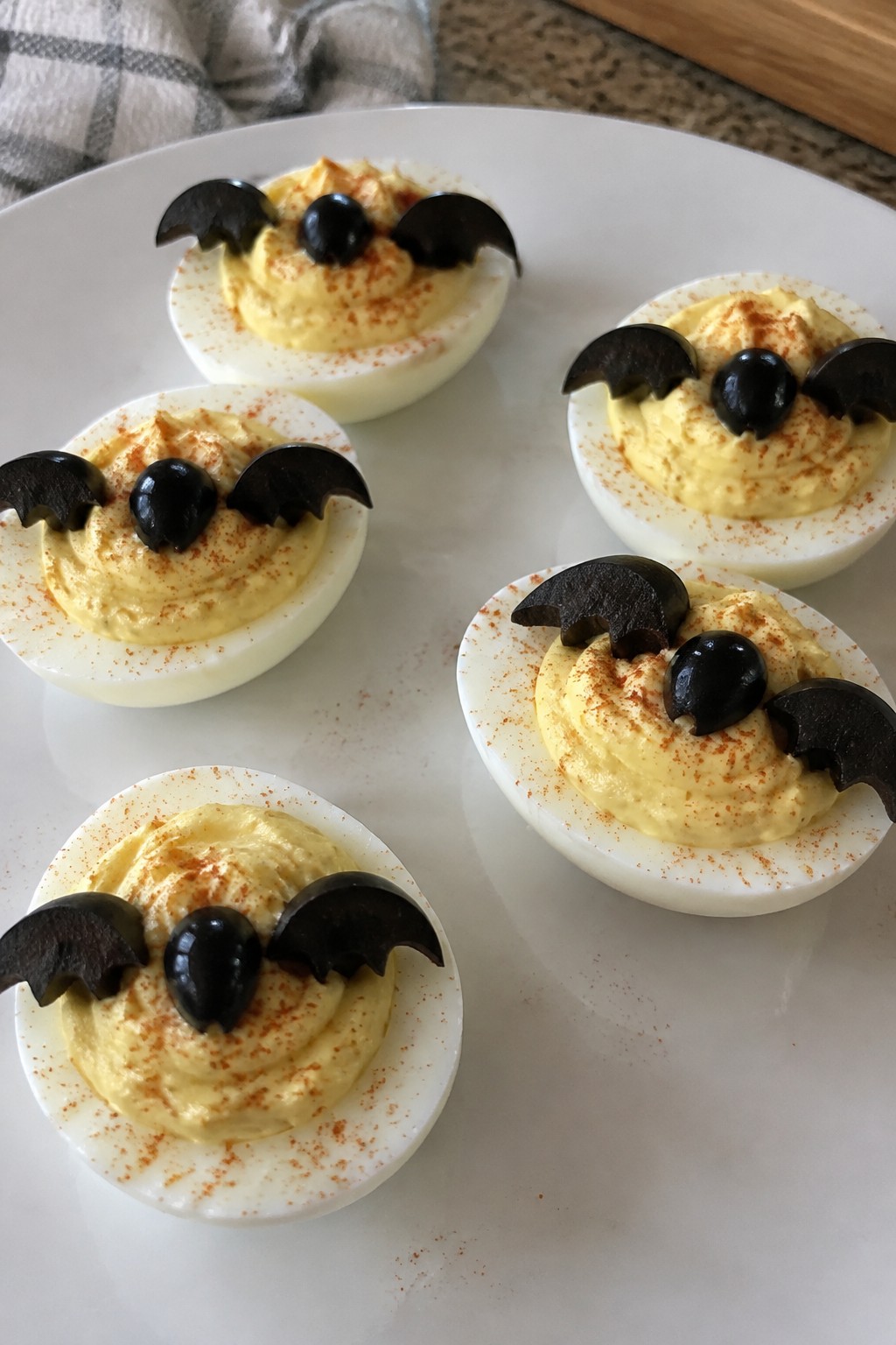 Bat Wing Deviled Eggs