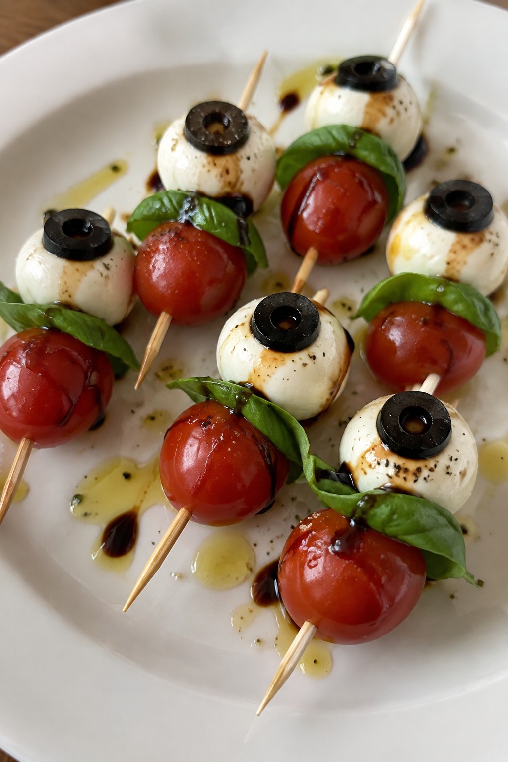 Eyeball Caprese Skewers
