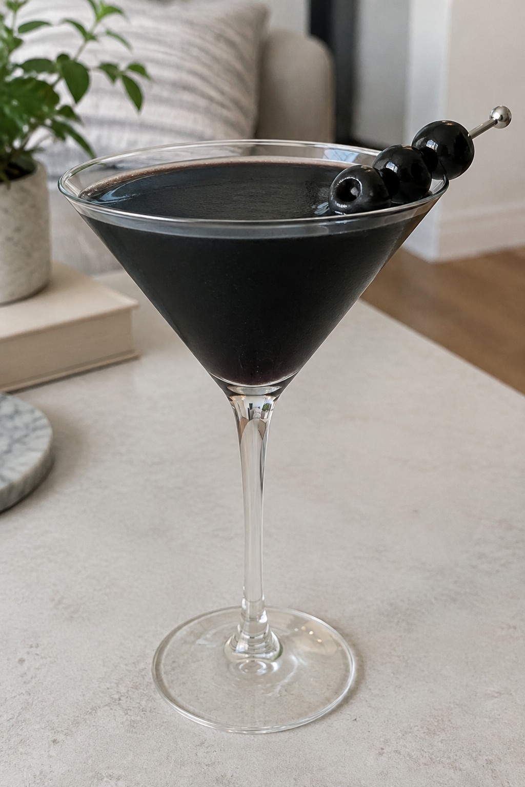 Activated Charcoal Black Magic Vodka Martini