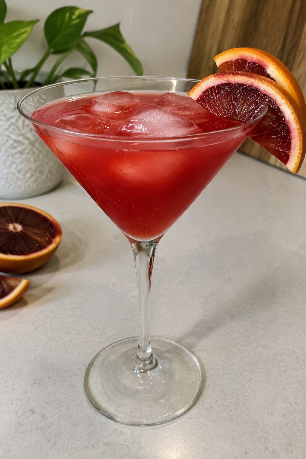 Blood Orange Vampire Vodka Martini
