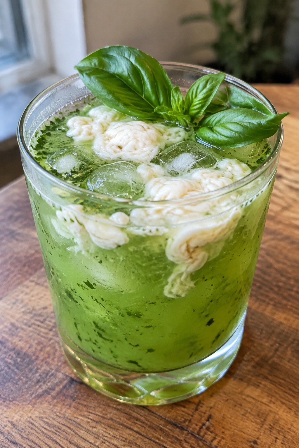 Lime Basil Zombie Brain Vodka Gimlet