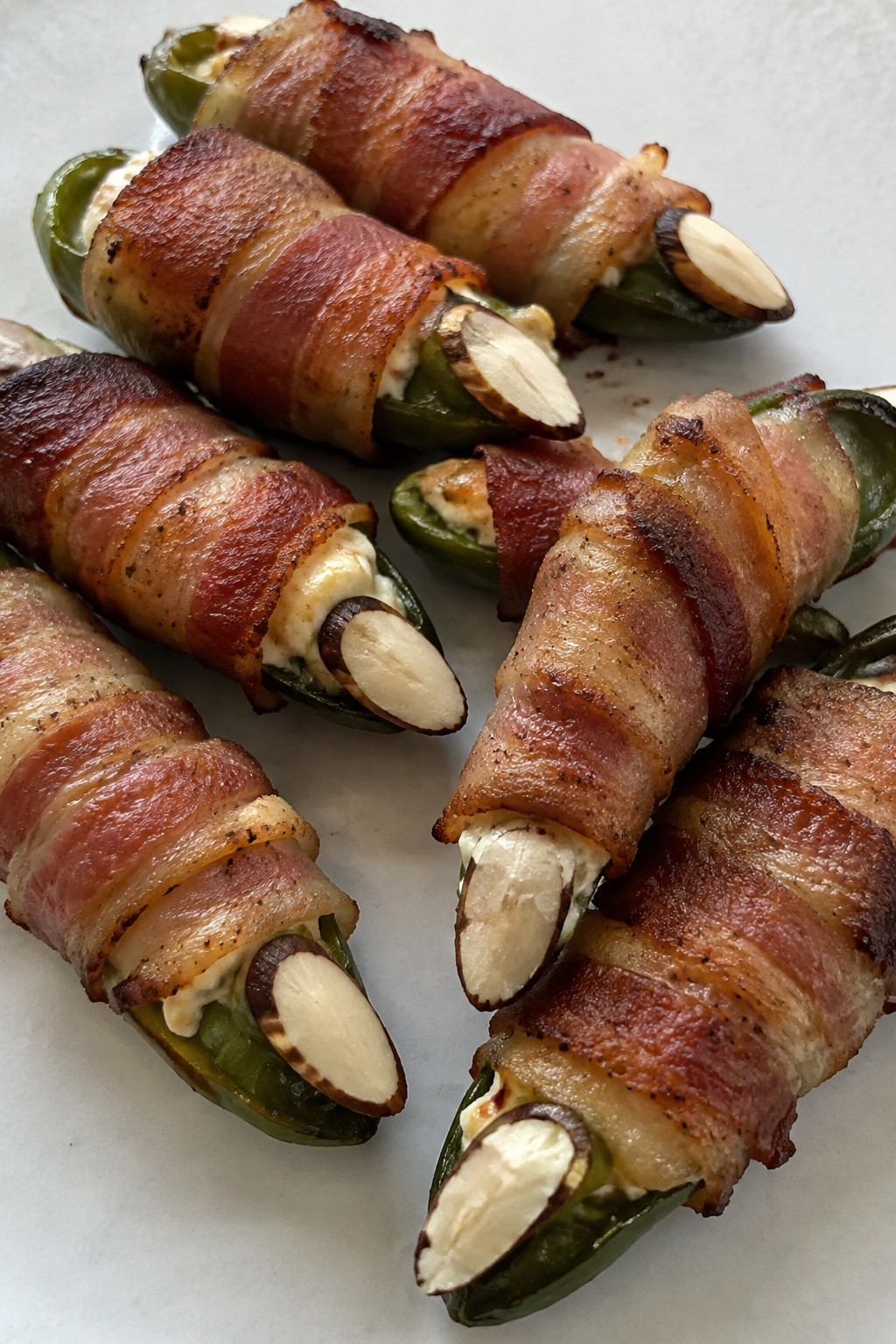 Witch Finger Stuffed Jalapeños Wrapped in Bacon
